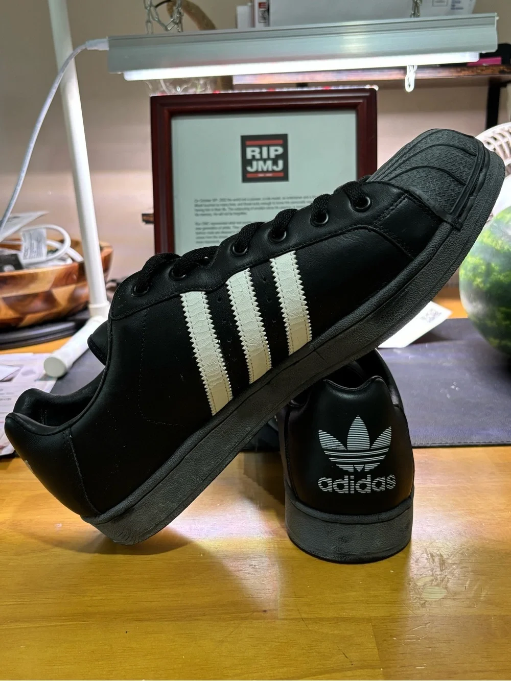 ADIDAS JMJ ULTRASTAR TRIBUTE SNEAKERS WITH PAPER WORK IN THE FRAME TO MATCH MENS